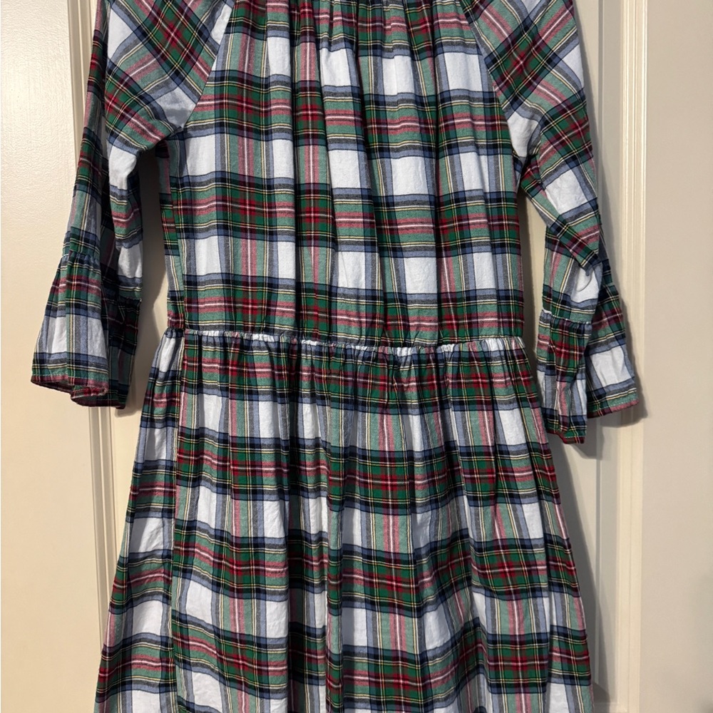 GAP White and Black Pleated Sundress with Raglan Sleeves